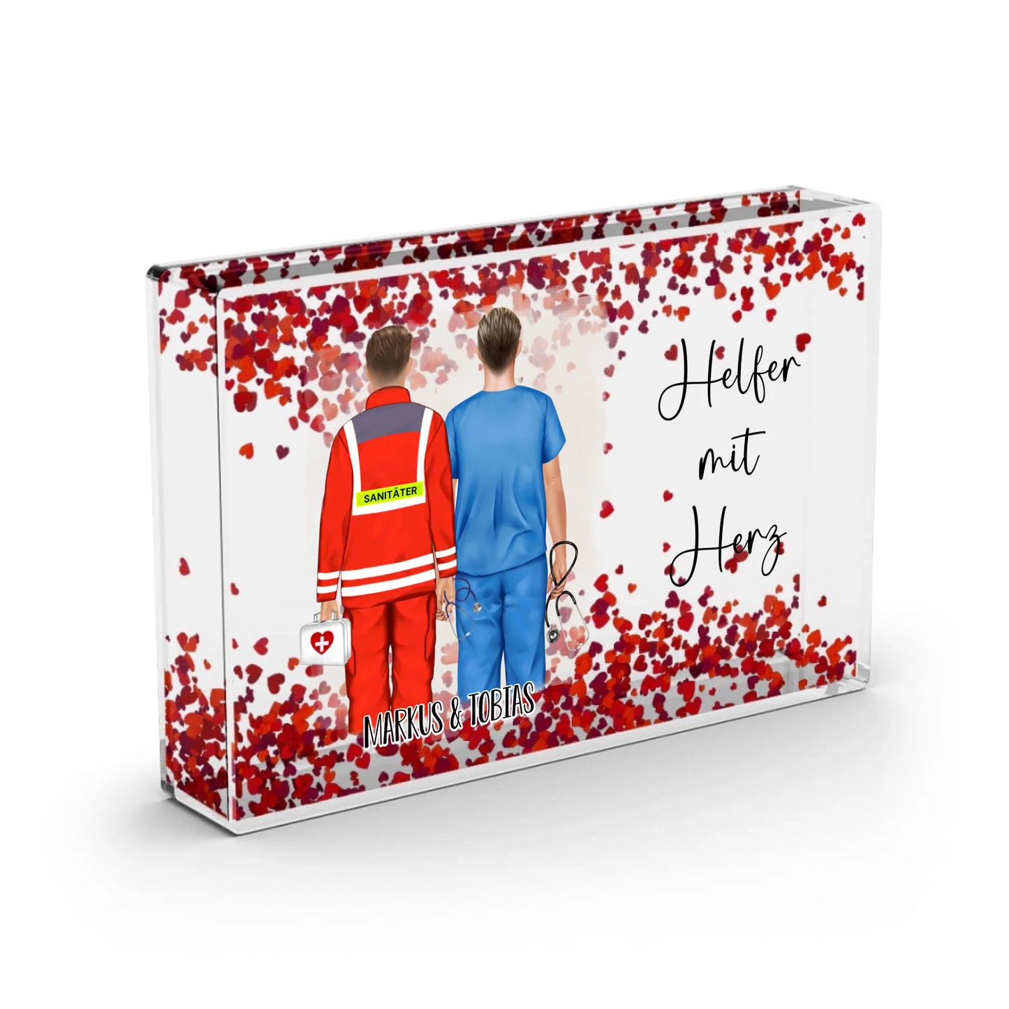 Sanitäter & Krankenpfleger Schneekugel Herz