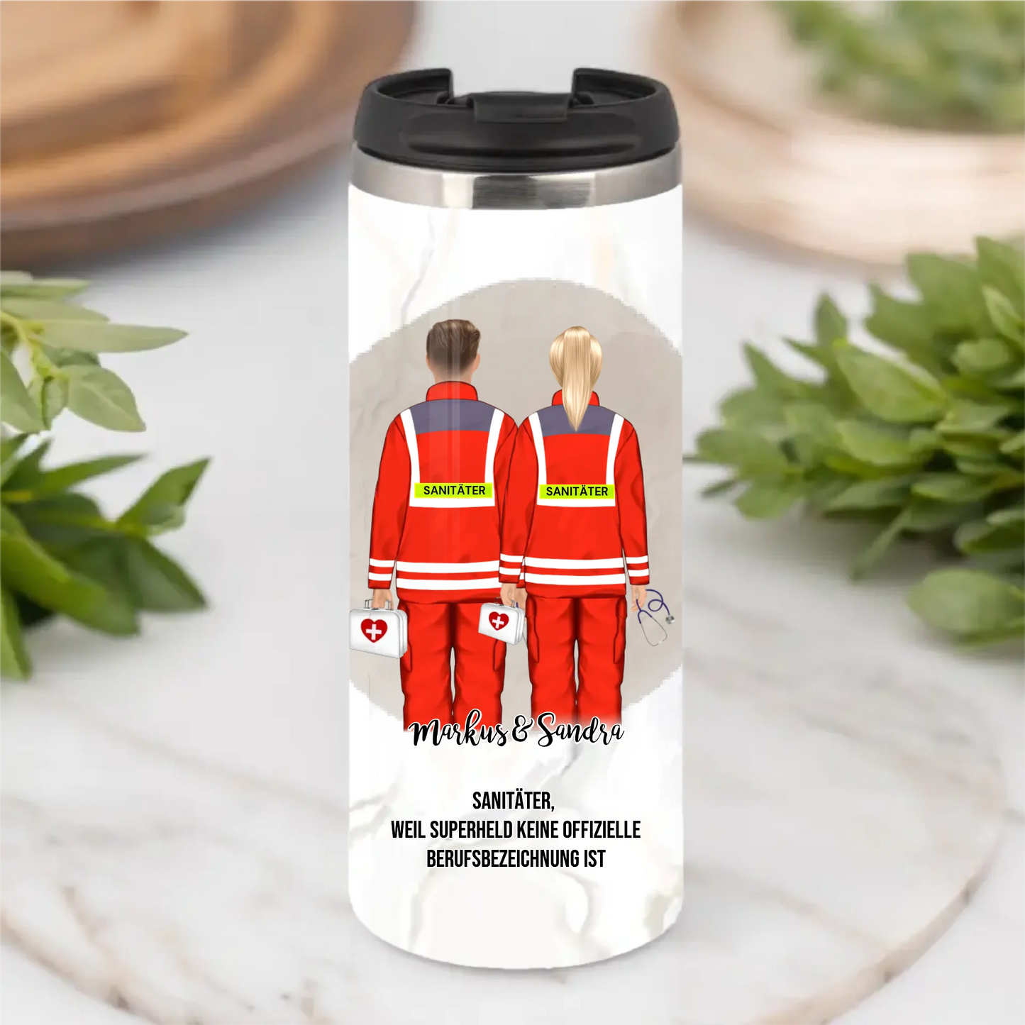 1-2 Sanitäter Tasse / Thermobecher