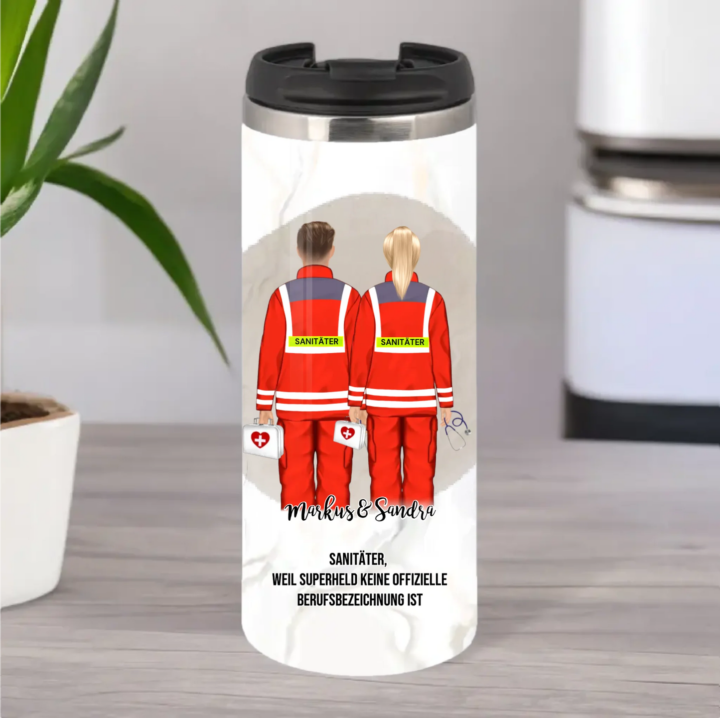 1-2 Sanitäter Tasse / Thermobecher