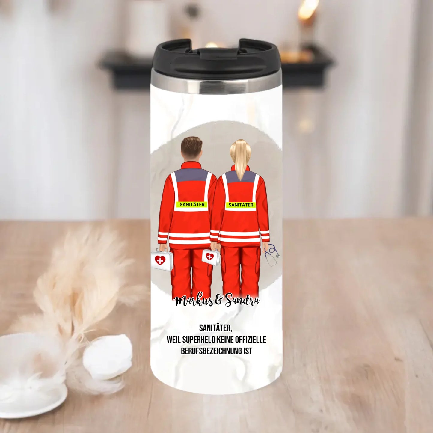 1-2 Sanitäter Tasse / Thermobecher