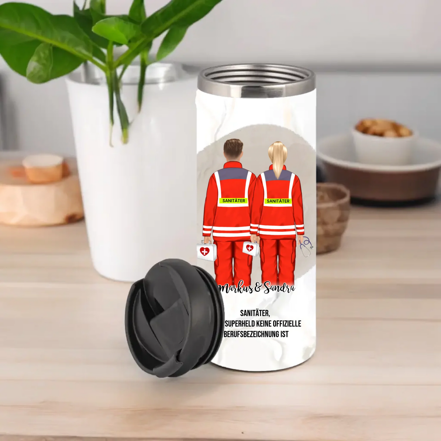 1-2 Sanitäter Tasse / Thermobecher
