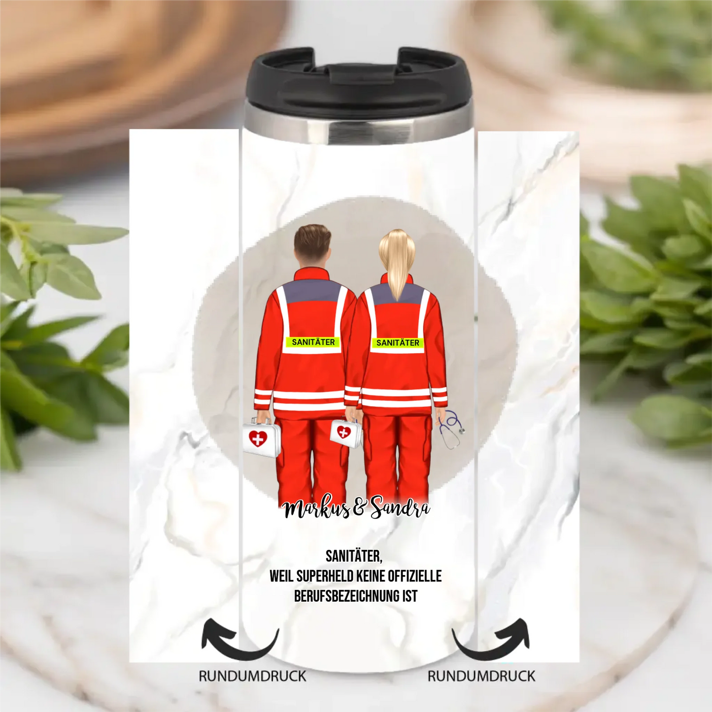1-2 Sanitäter Tasse / Thermobecher