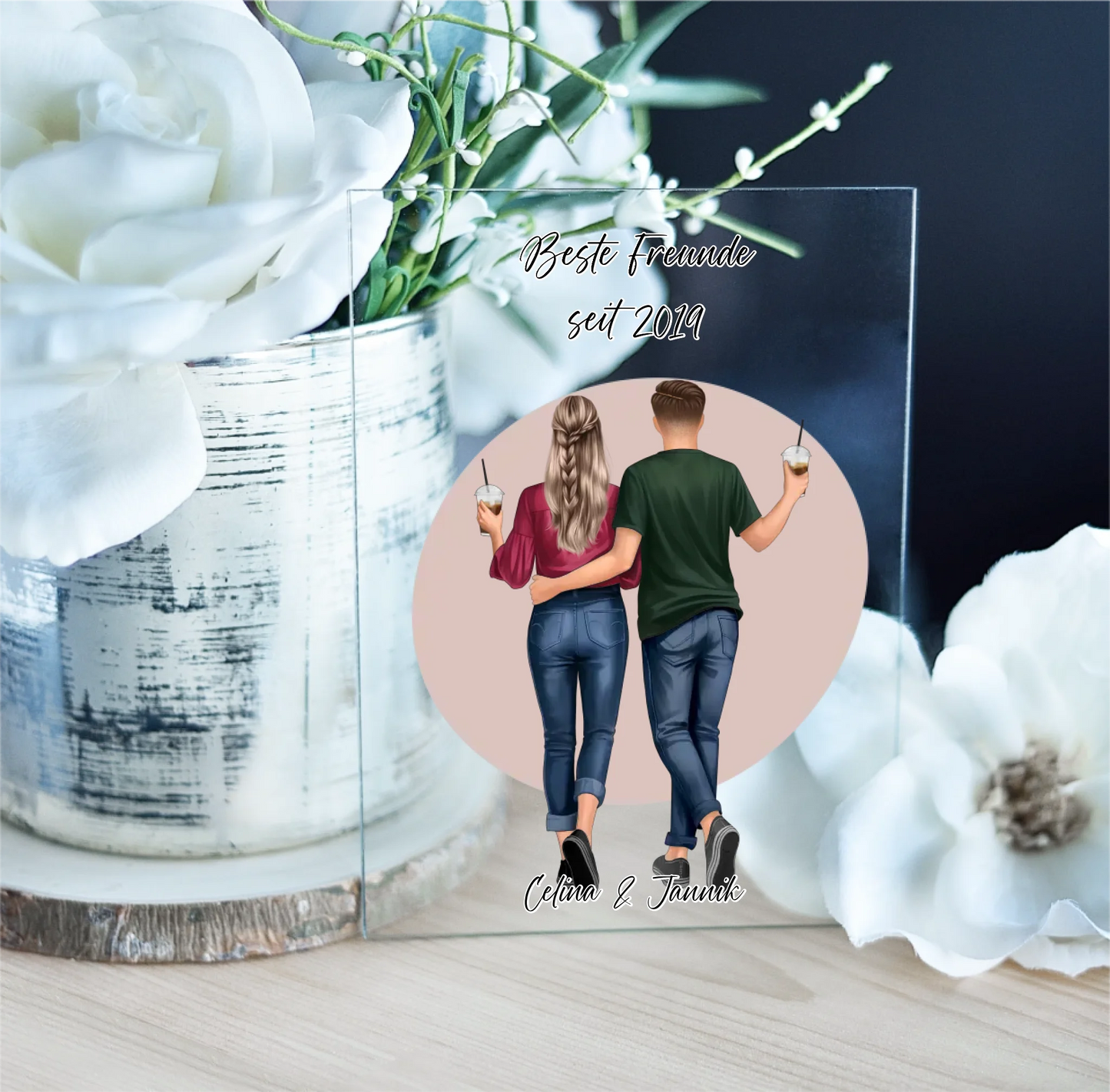 Beste Freundin & Bester Freund  Acrylschild