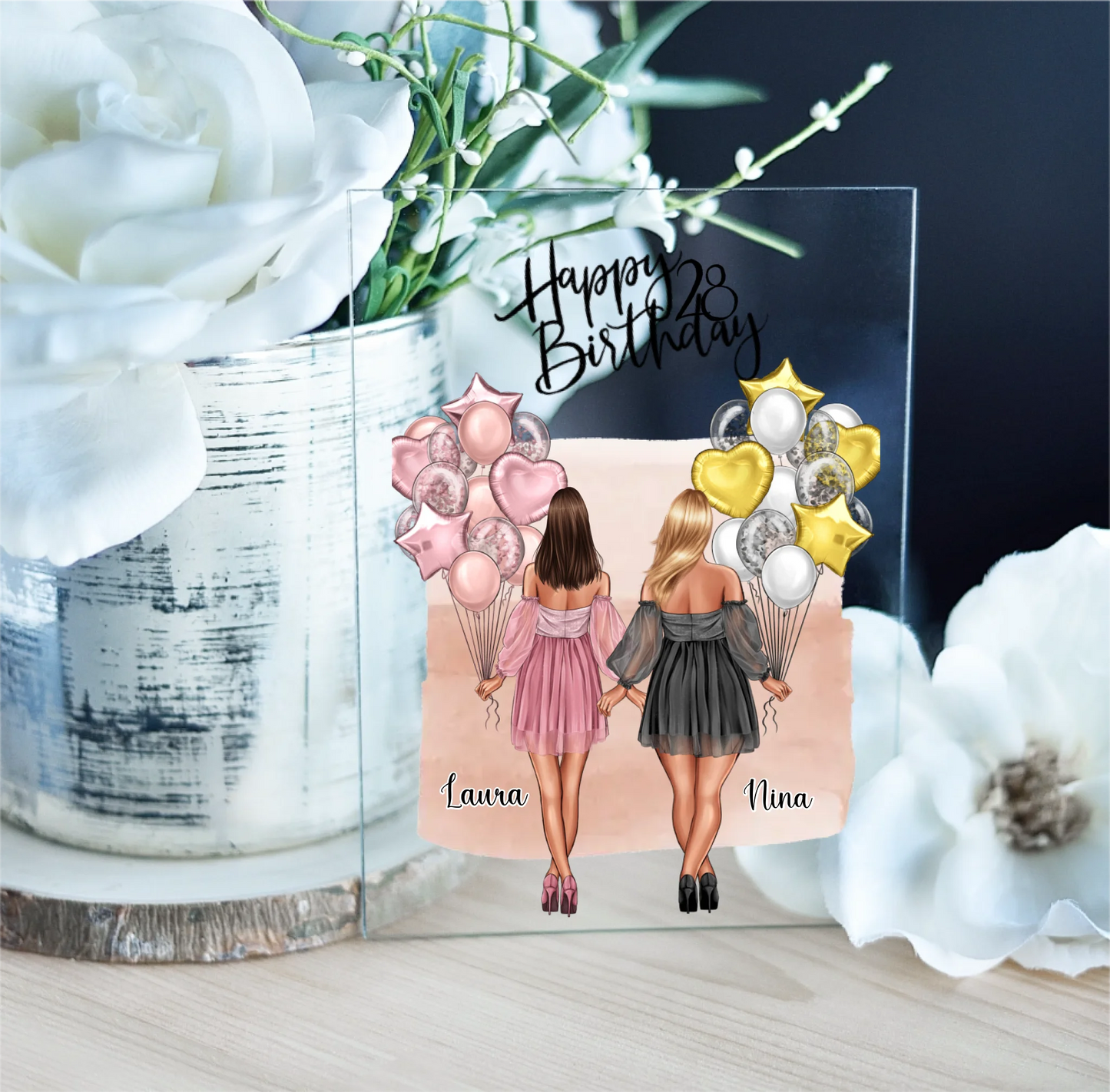 Birthday Freundinnen Acrylschild