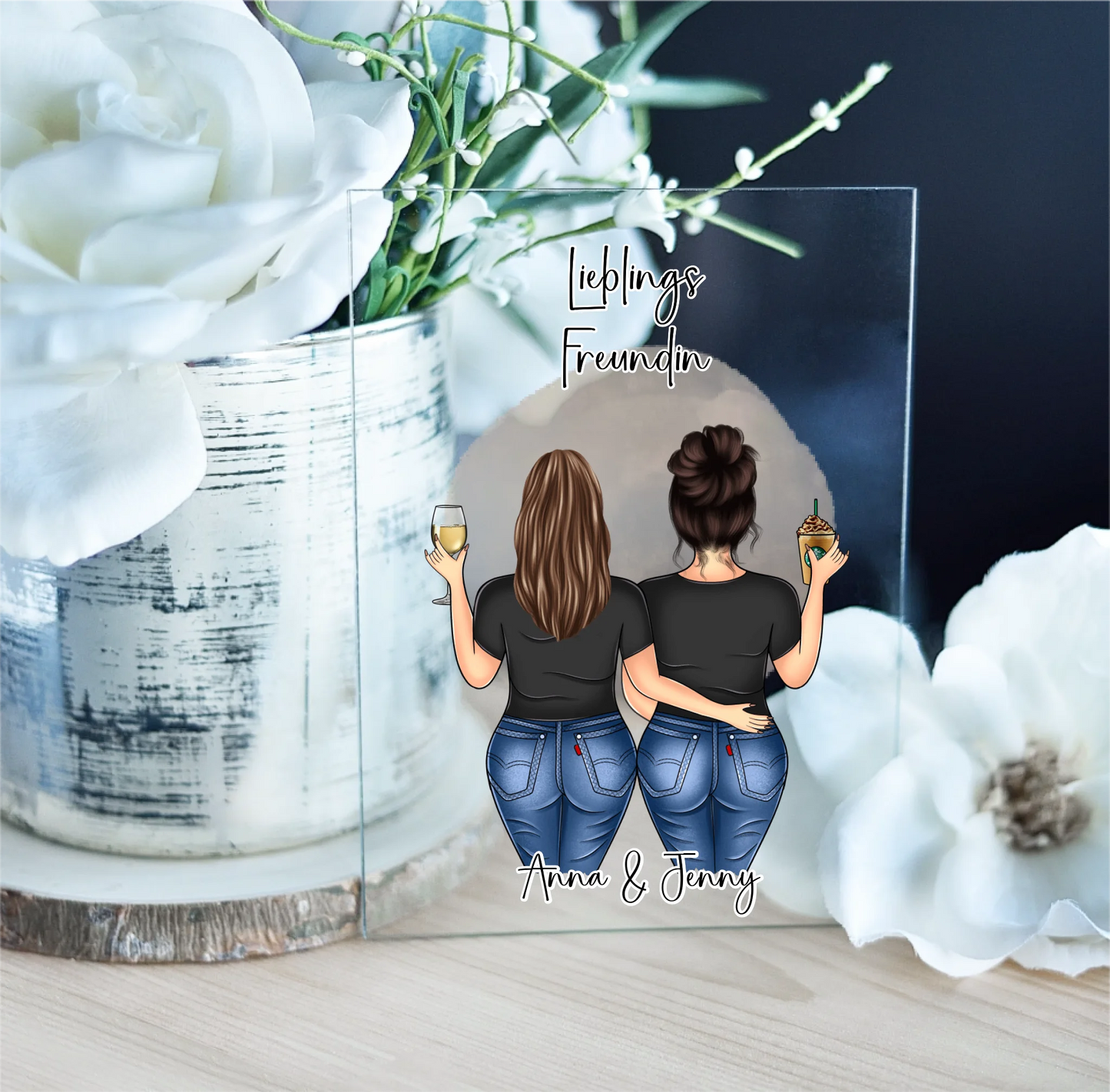 Curvy Freundinnen Acrylschild