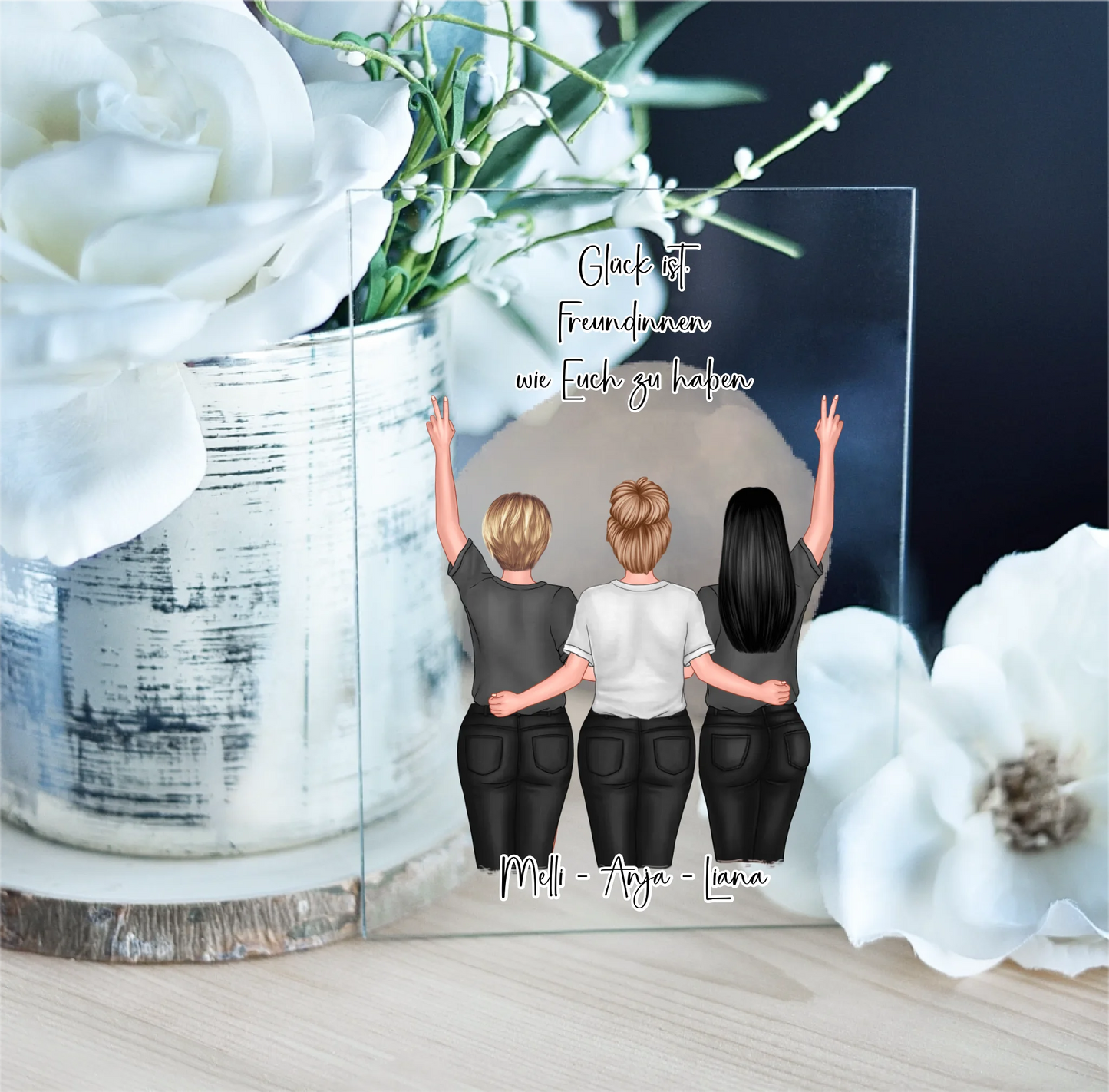 2-4 Beste Freundinnen Acrylschild