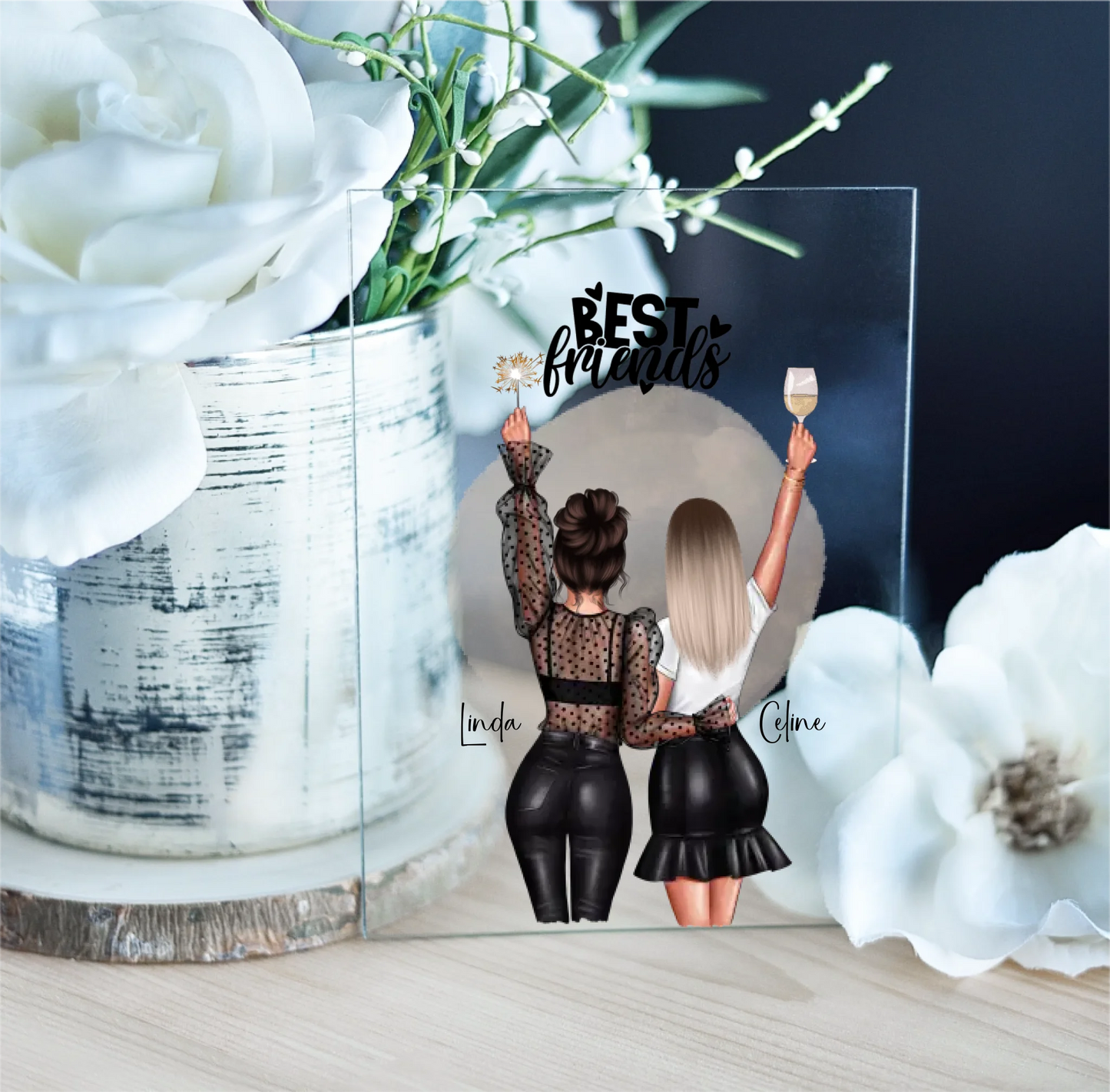 2-3 Beste Freundinnen Acrylschild