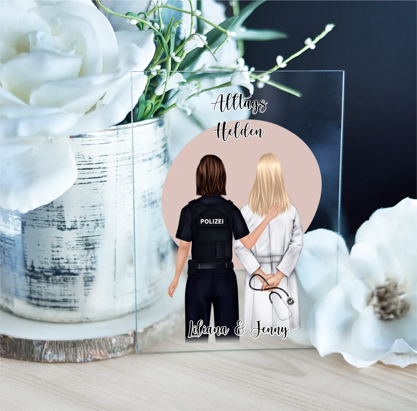 Polizei & Ärztin Acrylschild