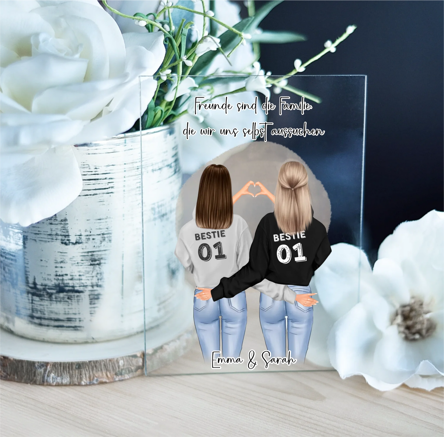 Personalisierte Freundinnen Acrylschild
