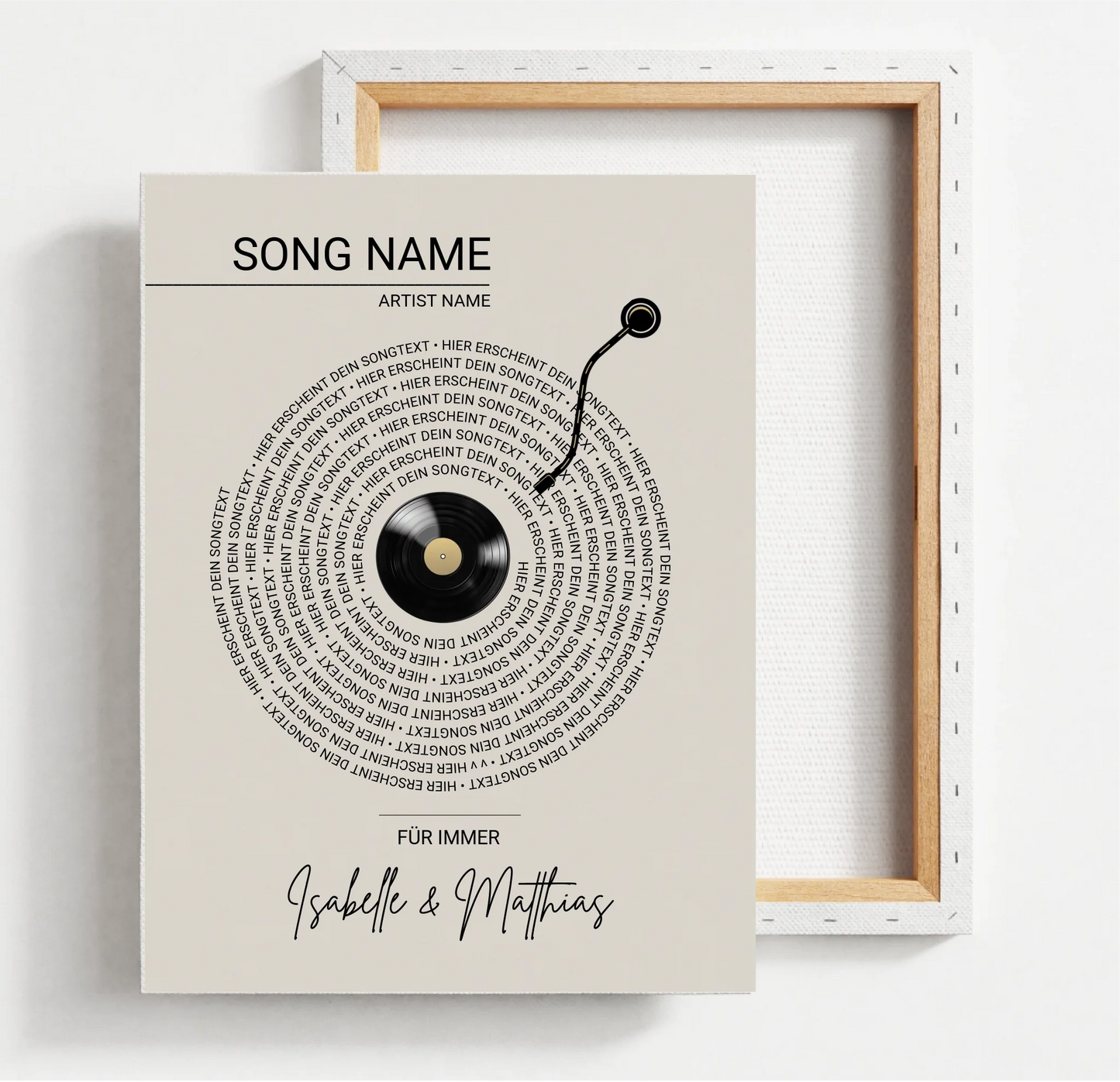 Songtext Schallplatte Poster o. Leinwand