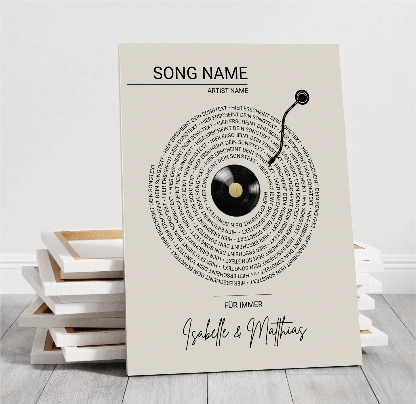 Songtext Schallplatte Poster o. Leinwand