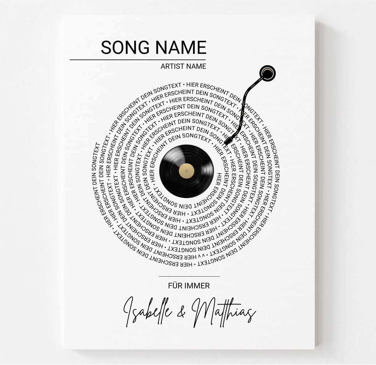 Songtext Poster o. Leinwand