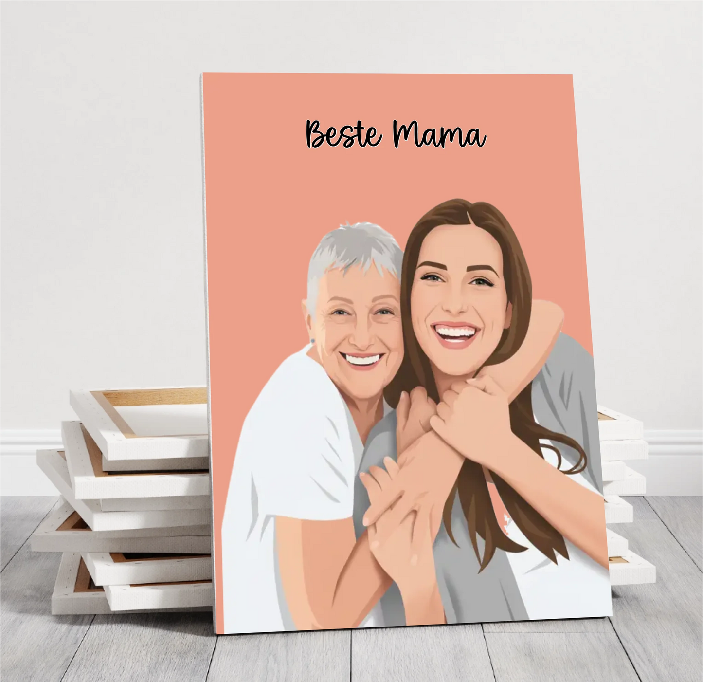 Portrait Zeichnung als Poster oder Leinwand