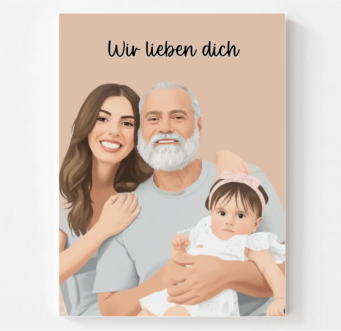 Individuelle Portrait Illustration – Poster o. Leinwand