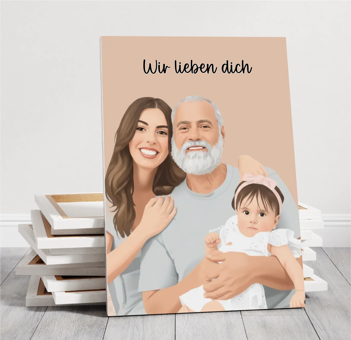 Individuelle Portrait Illustration – Poster o. Leinwand