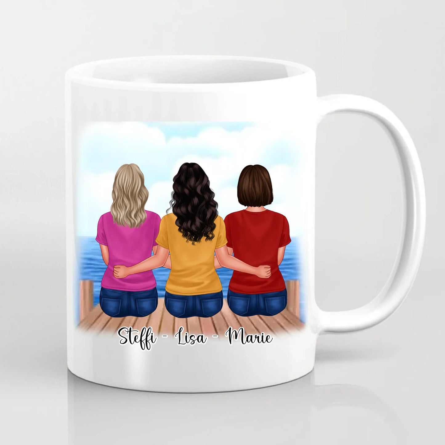 3-5 Freundinnen Tasse / Thermobecher Personalisiert