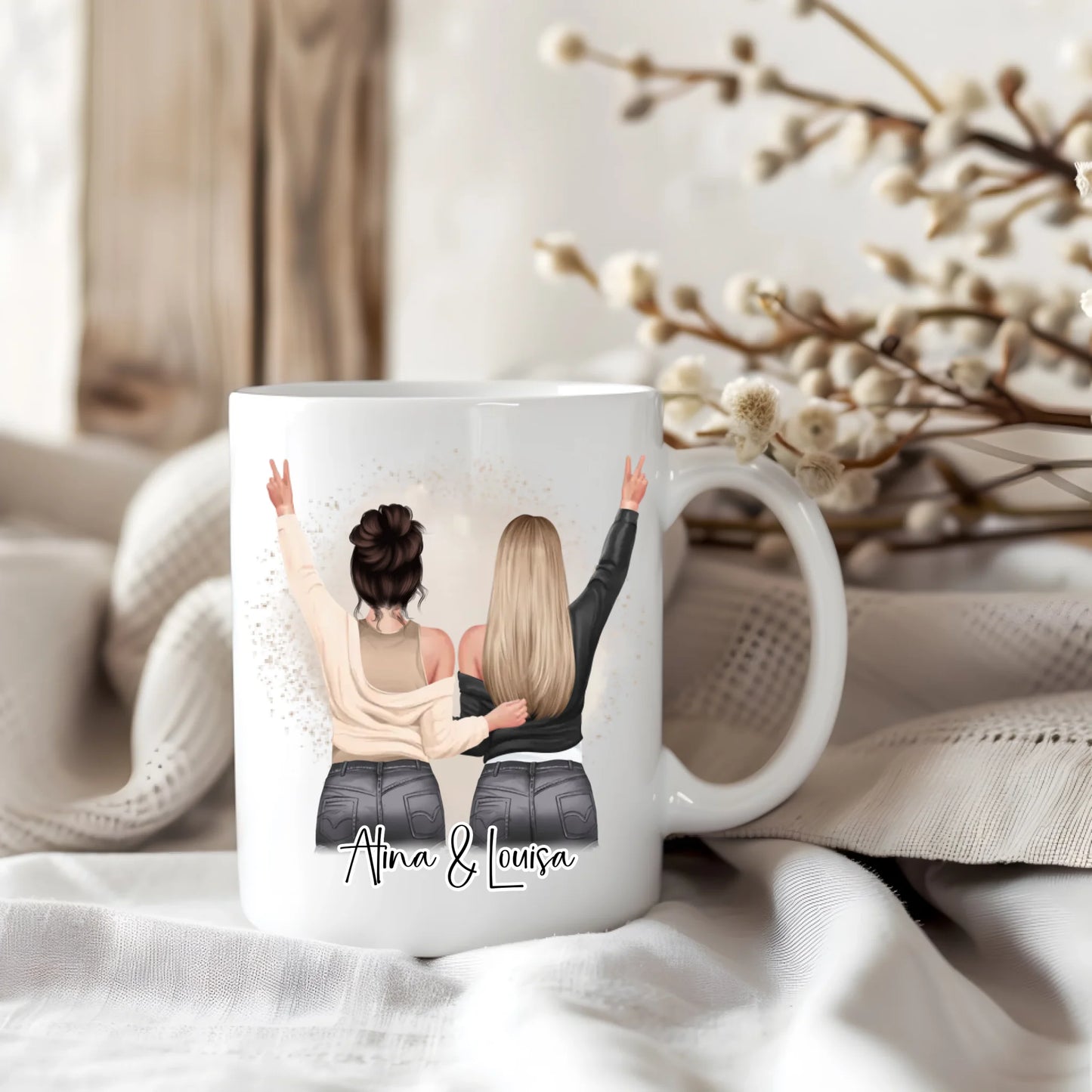 2-3 Freundinnen Tasse / Thermobecher Personalisiert