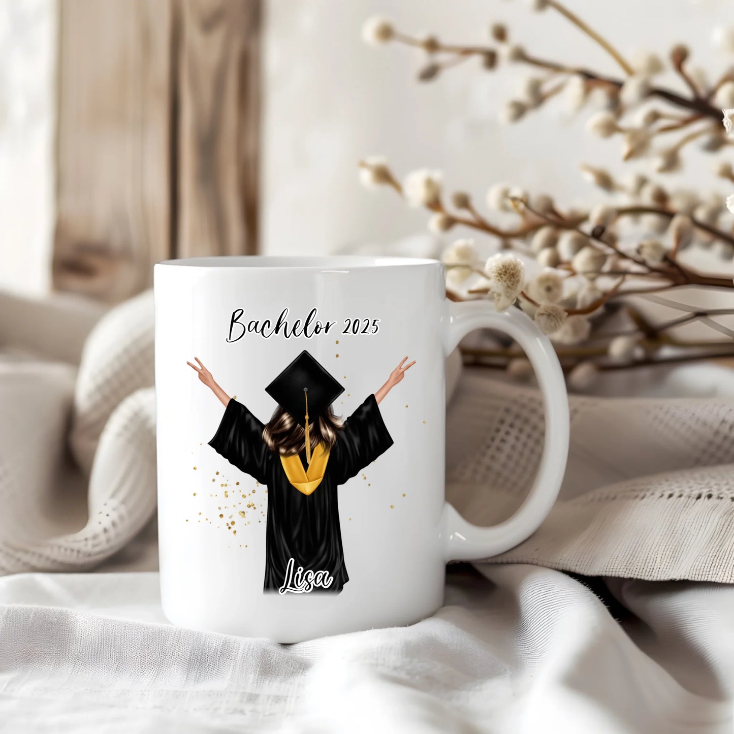 Personalisierte Abschluss Tasse / Thermobecher | Bachelor | Master | Doktor Geschenk | Promotion | Abi