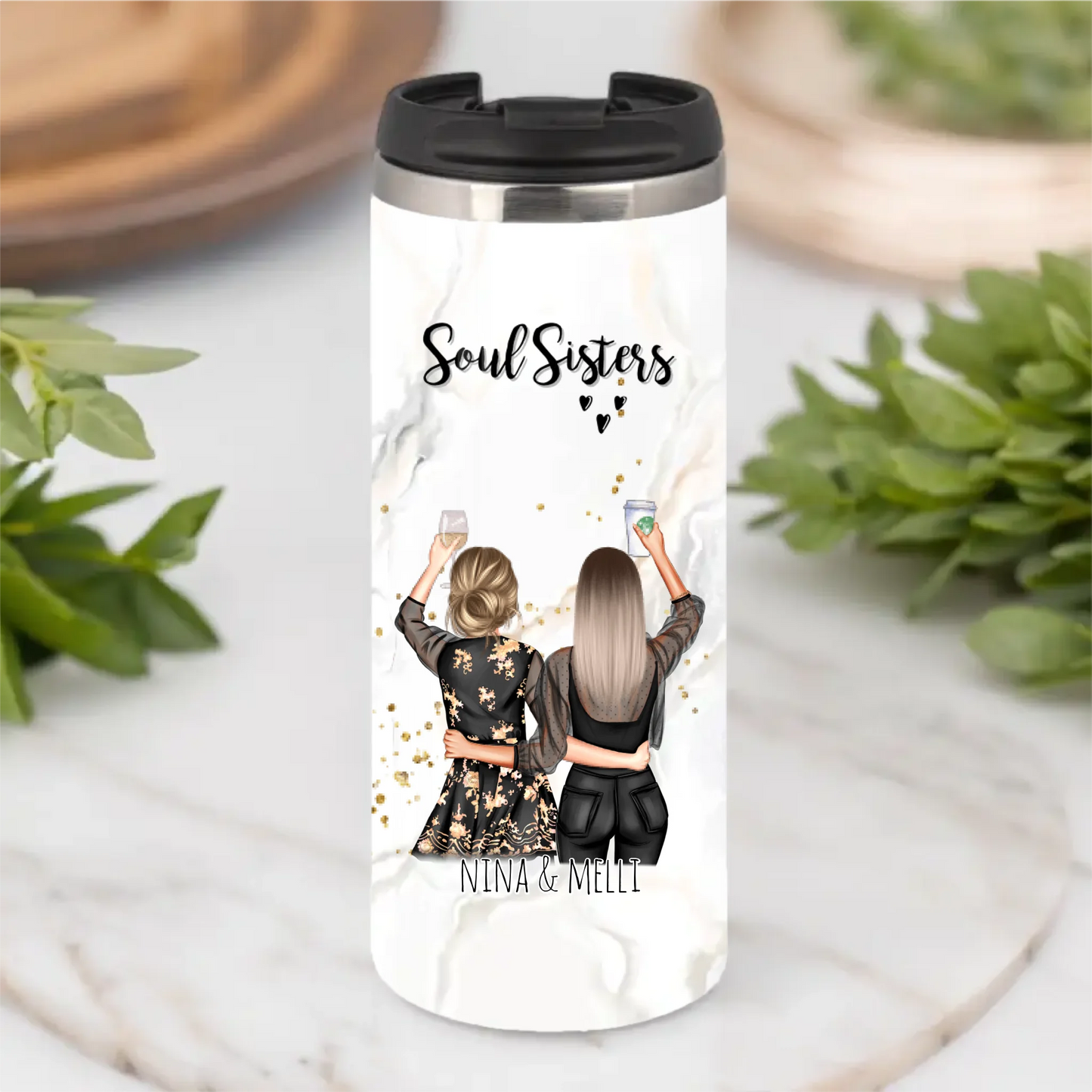 Personalisierte 2-3 Freundinnen Tasse / Thermobecher Bestseller #1