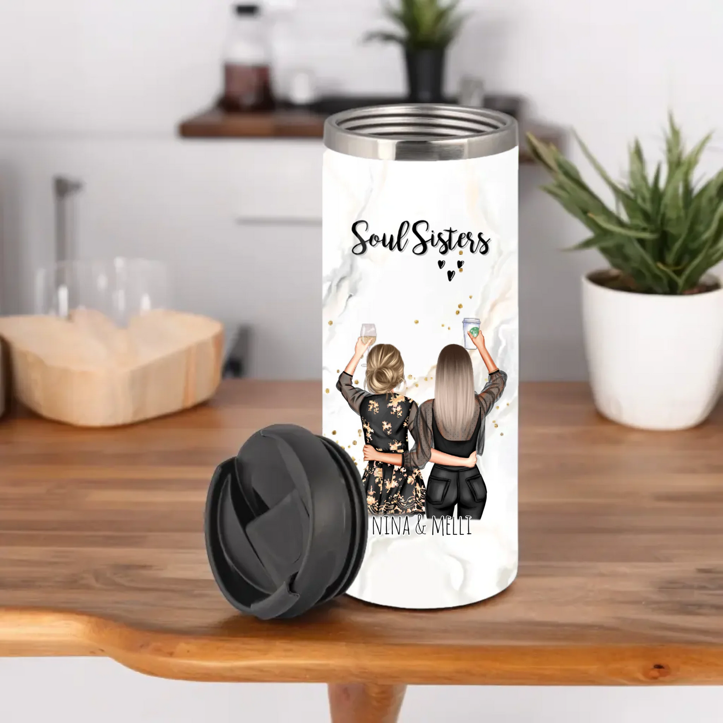 Personalisierte 2-3 Freundinnen Tasse / Thermobecher Bestseller #1