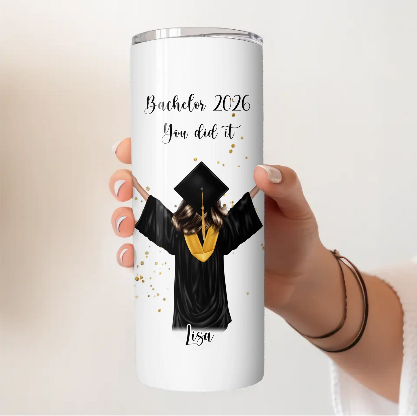 Personalisierte Abschluss Tasse / Thermobecher | Bachelor | Master | Doktor Geschenk | Promotion | Abi