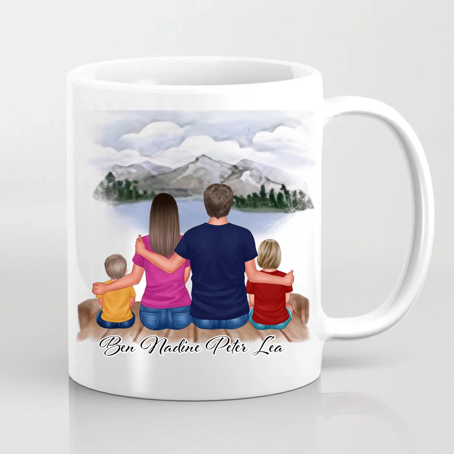 3-4 Personen Familien (+ Haustier) Tasse / Thermobecher