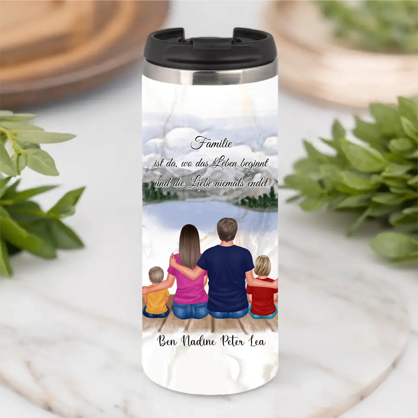 3-4 Personen Familien (+ Haustier) Tasse / Thermobecher