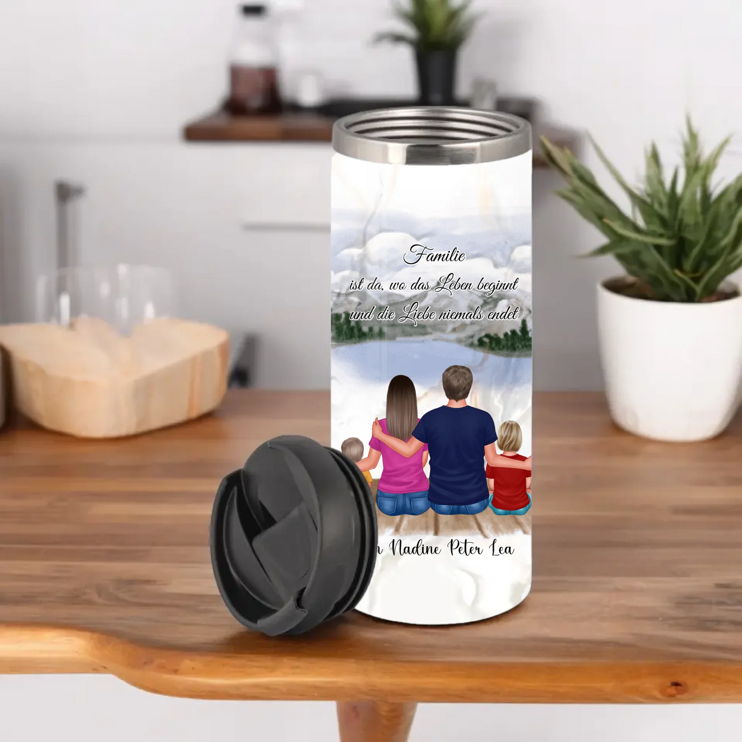 3-4 Personen Familien (+ Haustier) Tasse / Thermobecher