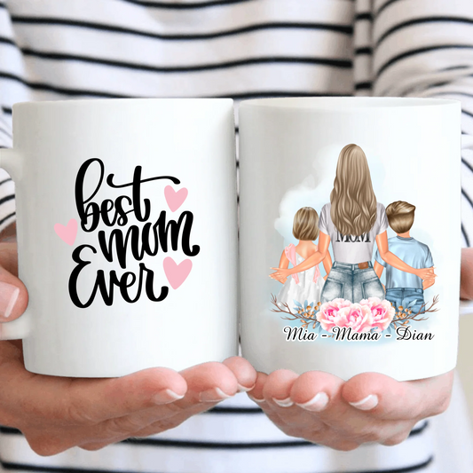 Mama & Kinder Tasse / Thermobecher
