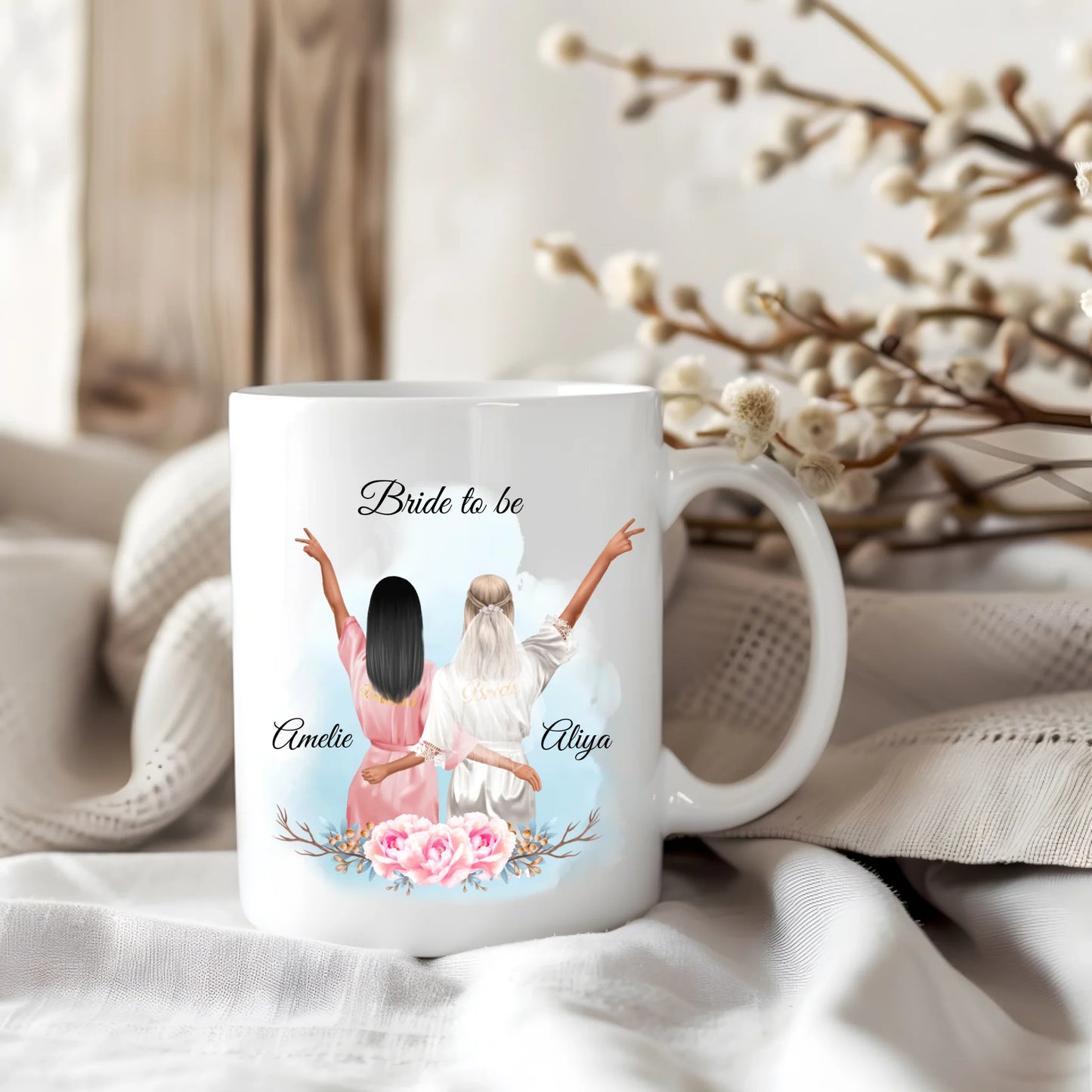 Braut & Freundin Tasse / Thermobecher