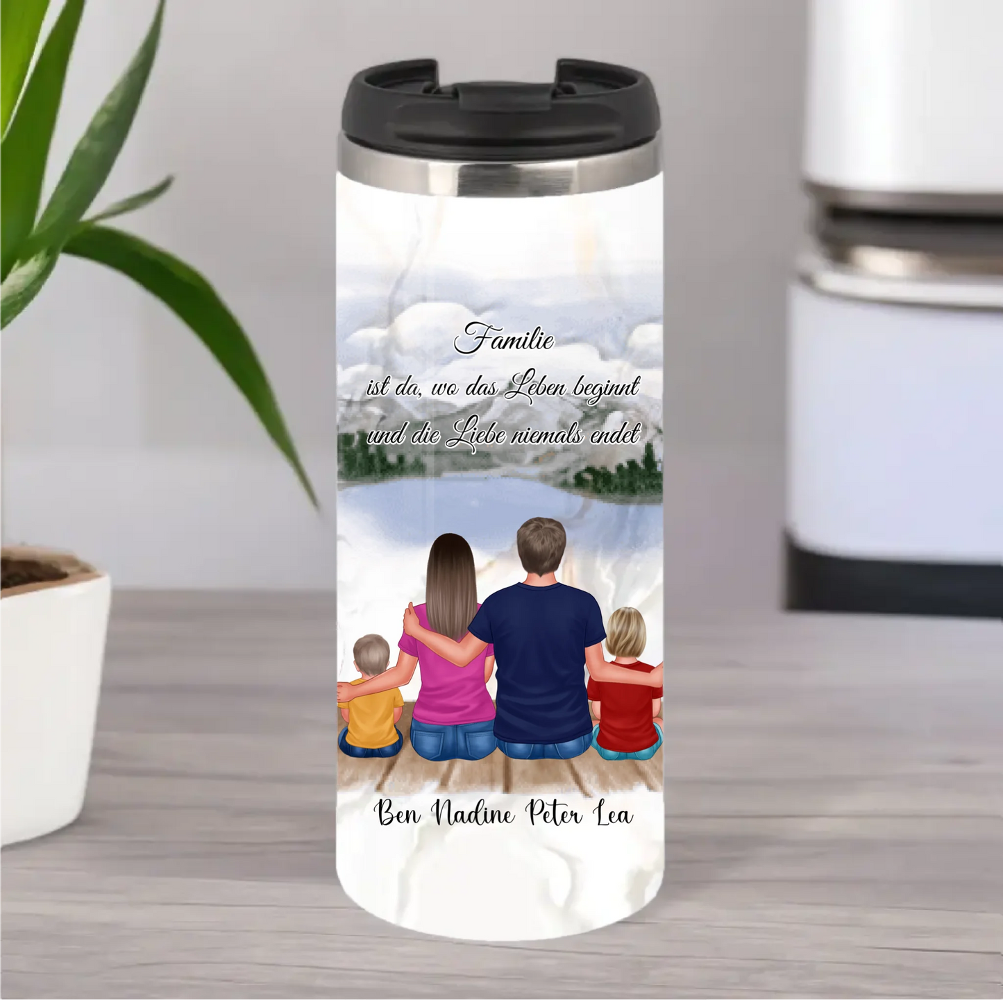 3-4 Personen Familien (+ Haustier) Tasse / Thermobecher