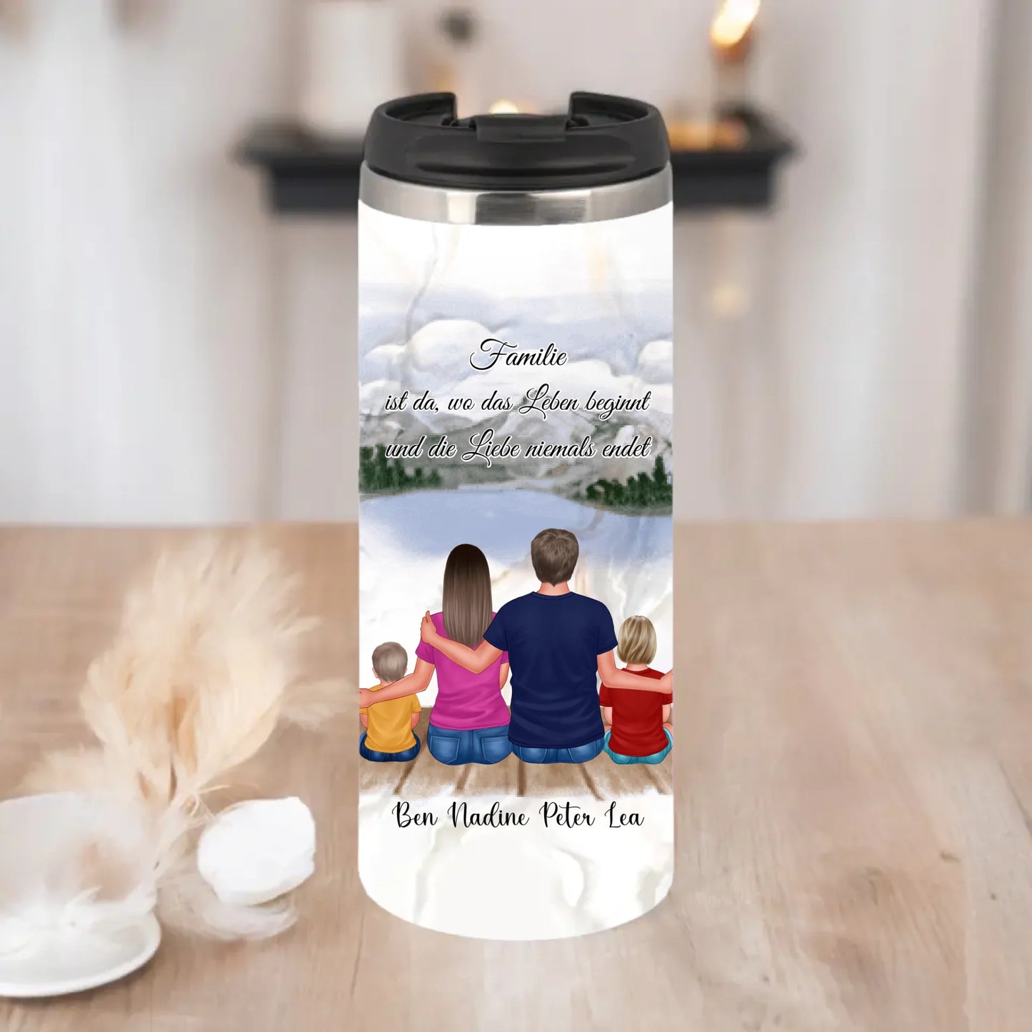 3-4 Personen Familien (+ Haustier) Tasse / Thermobecher