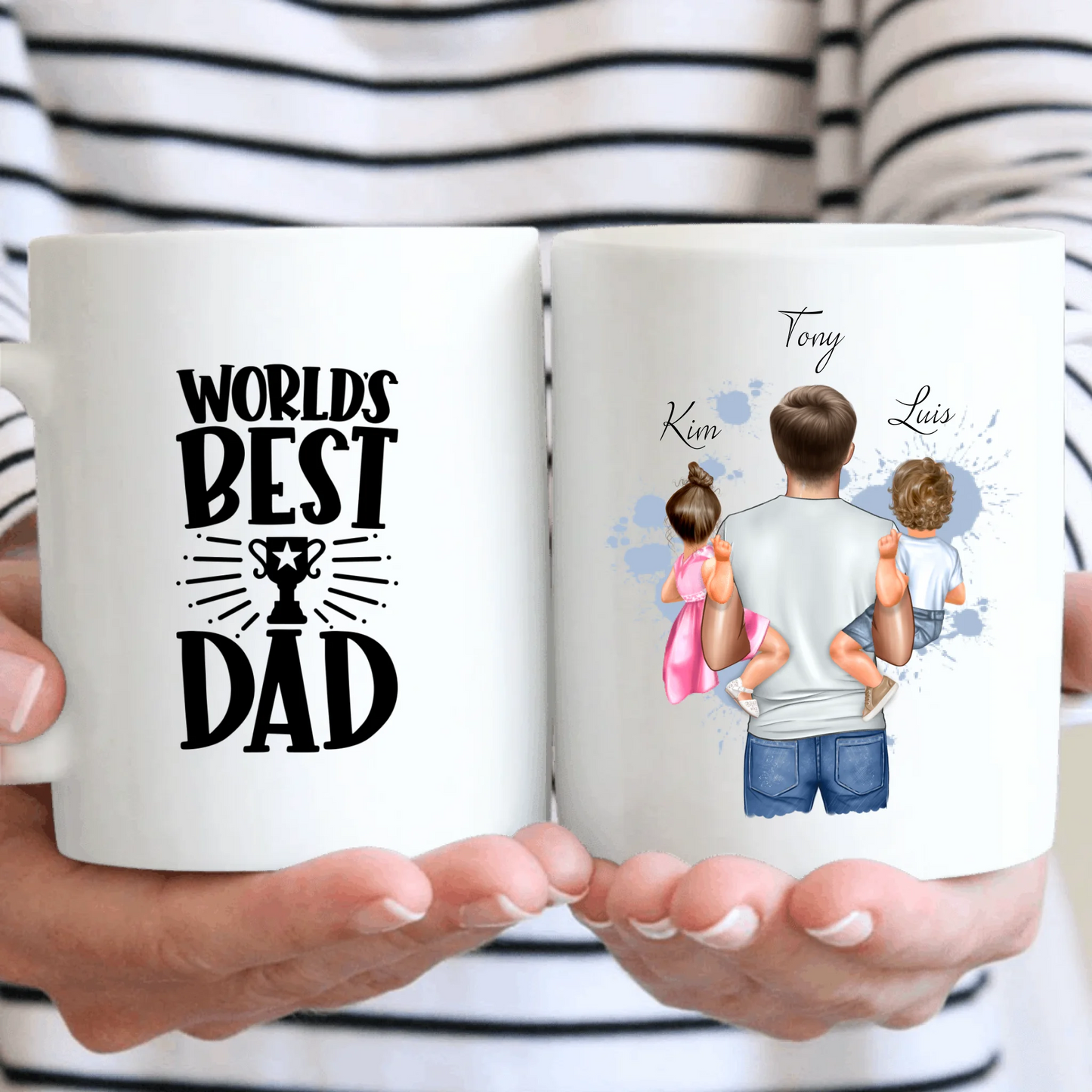 Papa & Tochter/Sohn Tasse / Thermobecher