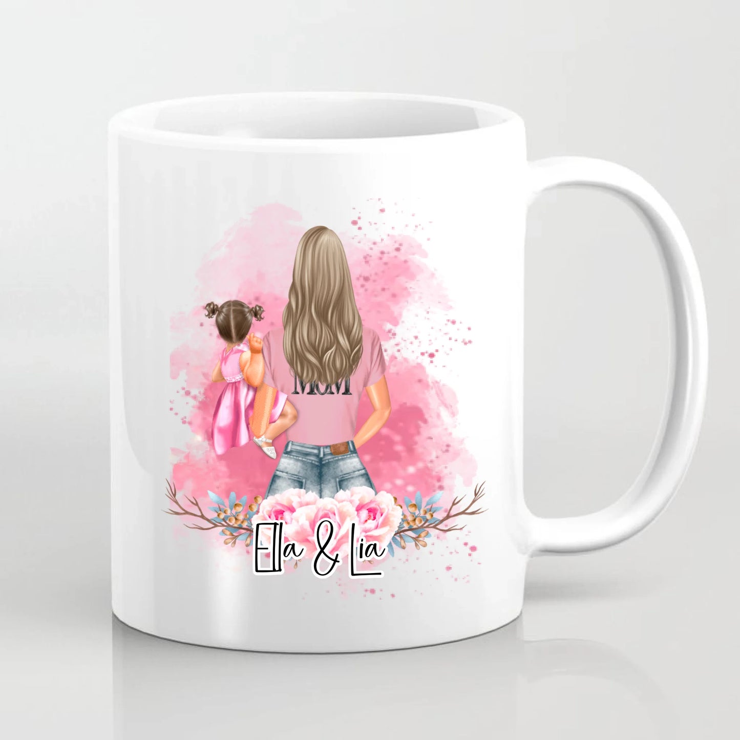 Mama mit Baby Tasse / Thermobecher