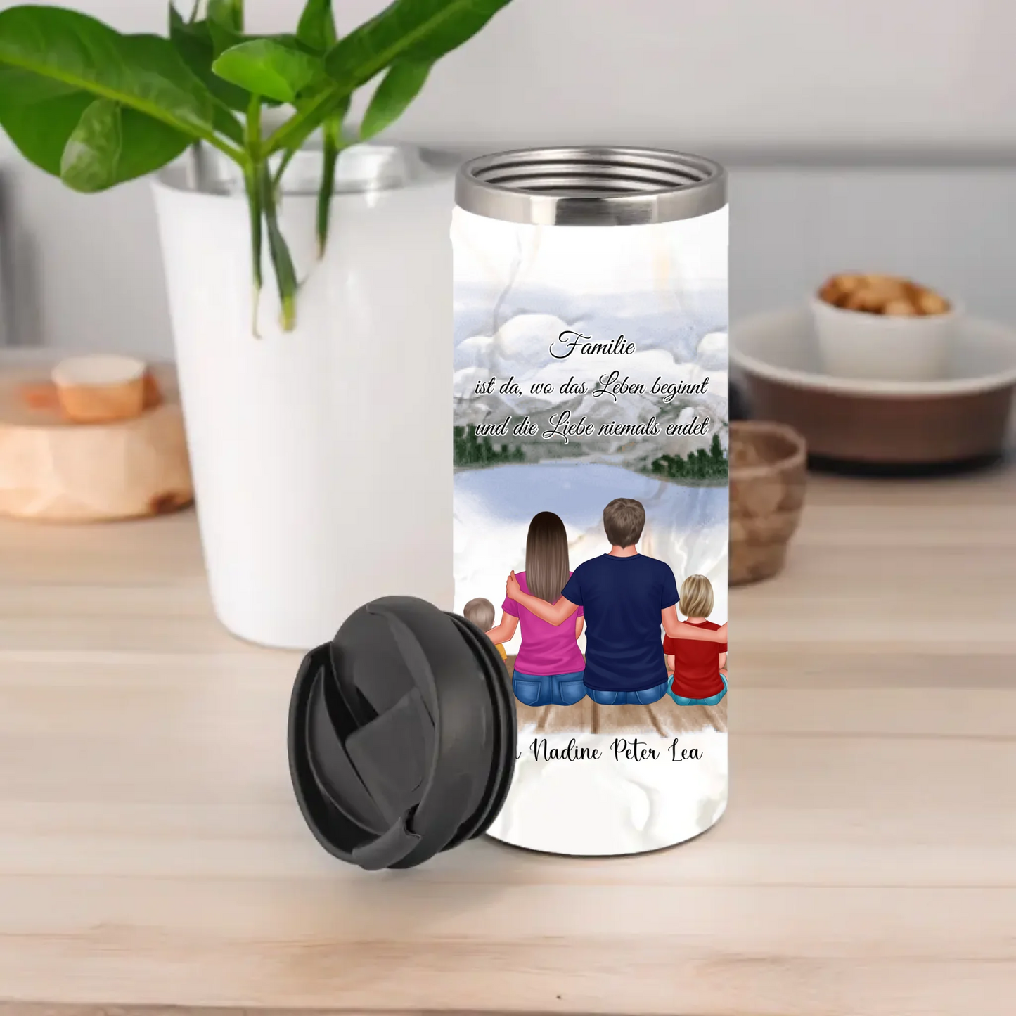 3-4 Personen Familien (+ Haustier) Tasse / Thermobecher