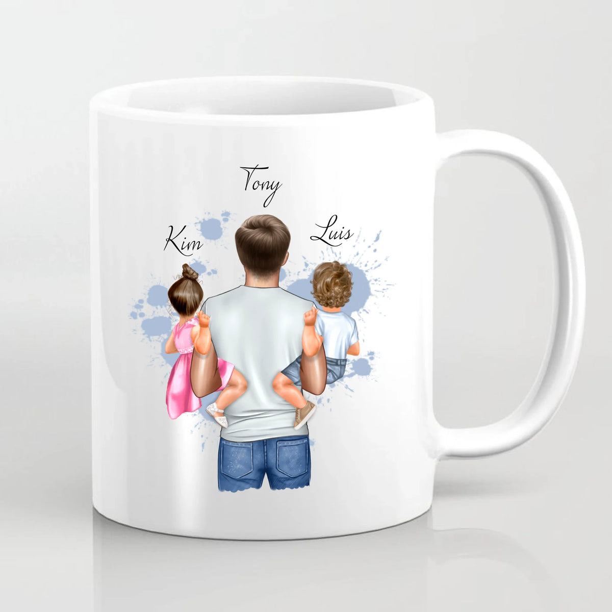 Papa & Tochter/Sohn Tasse / Thermobecher