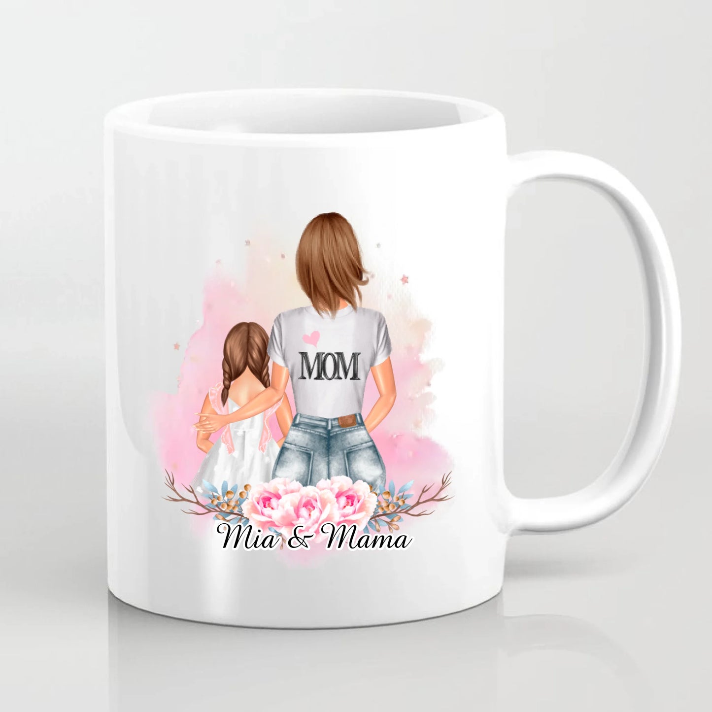 Mama & Tochter/Sohn Tasse / Thermobecher