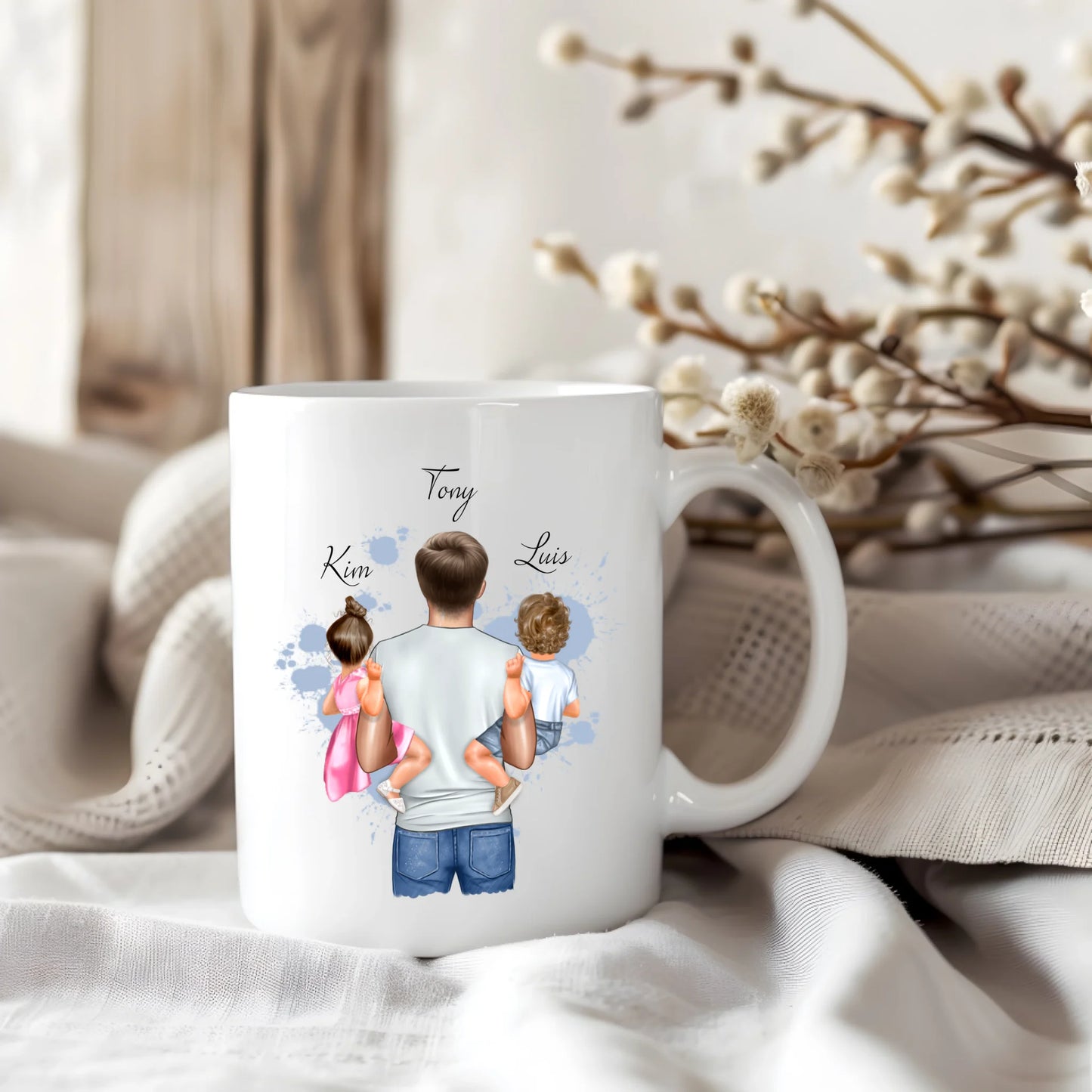Papa & Tochter/Sohn Tasse / Thermobecher