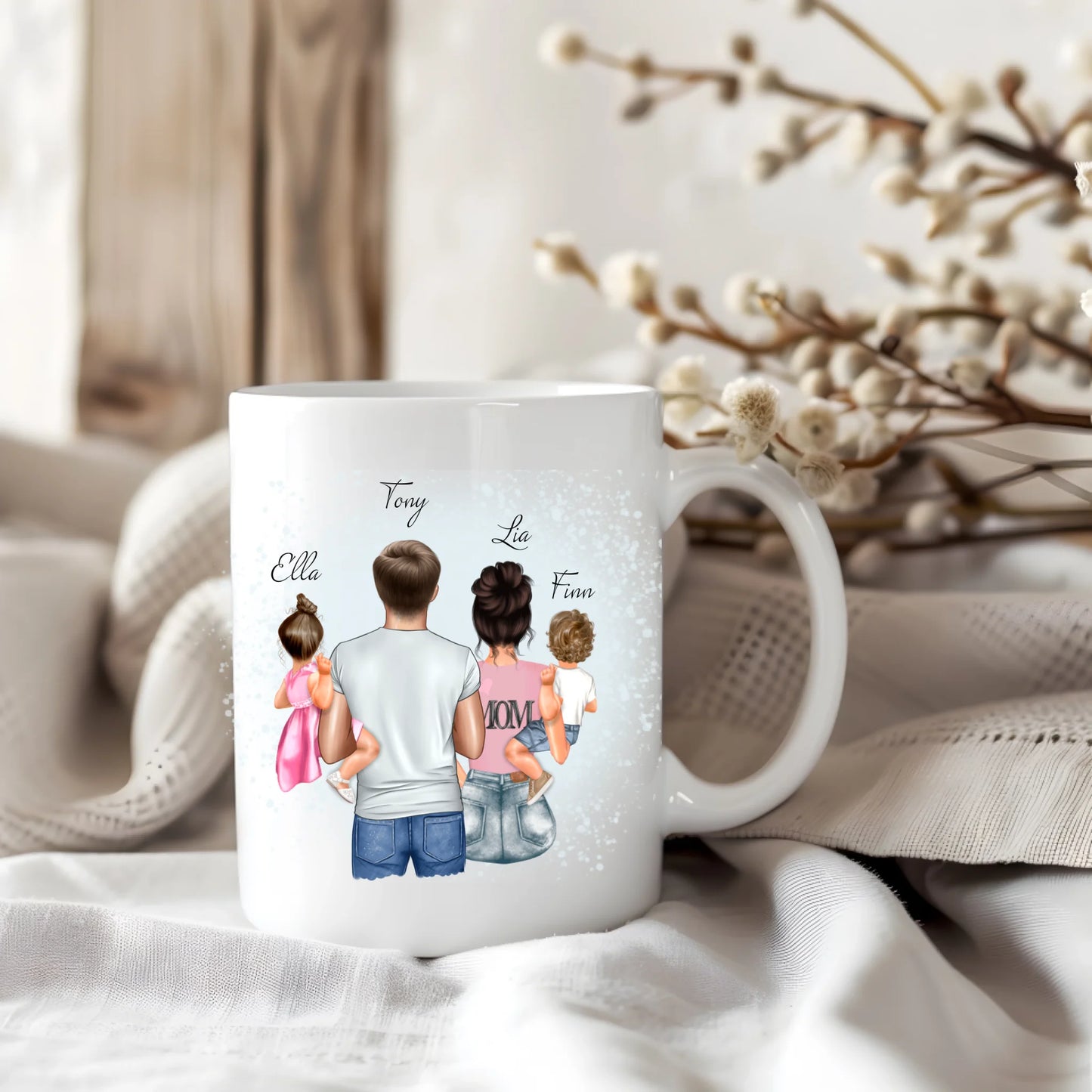 Mama Papa & 2 Babys Tasse / Thermobecher