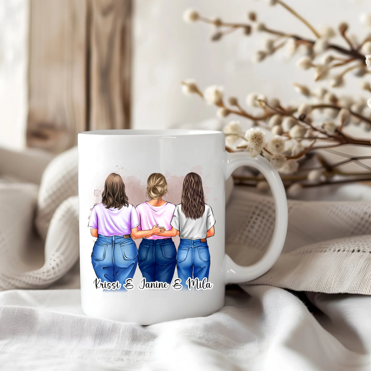 Freundin Tasse / Thermobecher Geschenk, 2-3 Freundinnen