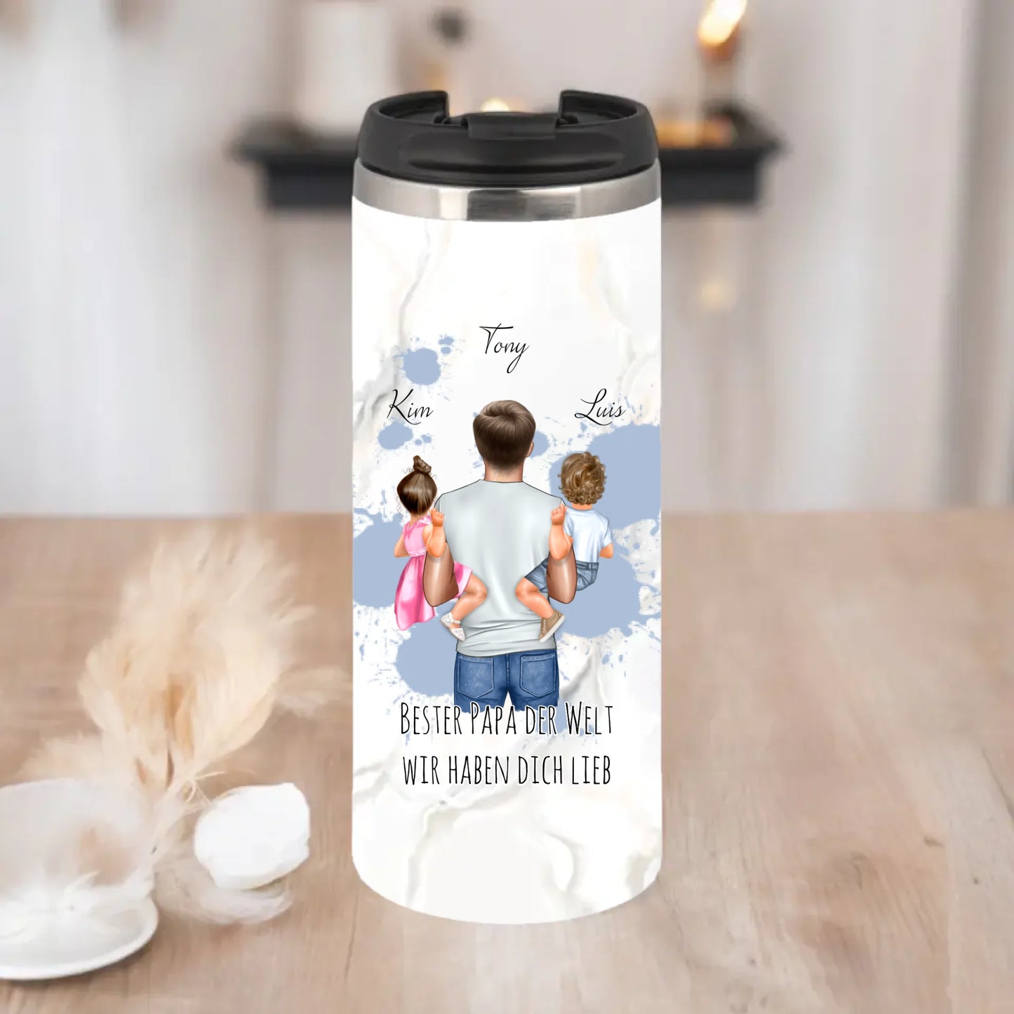 Papa & Tochter/Sohn Tasse / Thermobecher