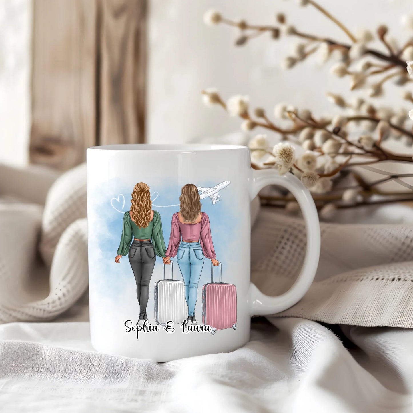 Reise Liebe: 1-2 Personen Tasse / Thermobecher