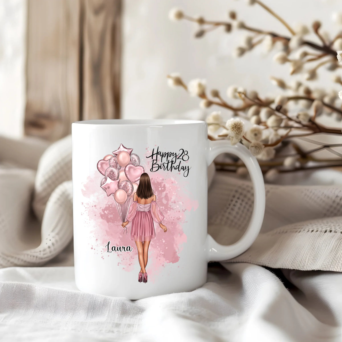Birthday Girl - #1 Geburtstagsgeschenk Freundin Tasse / Thermobecher