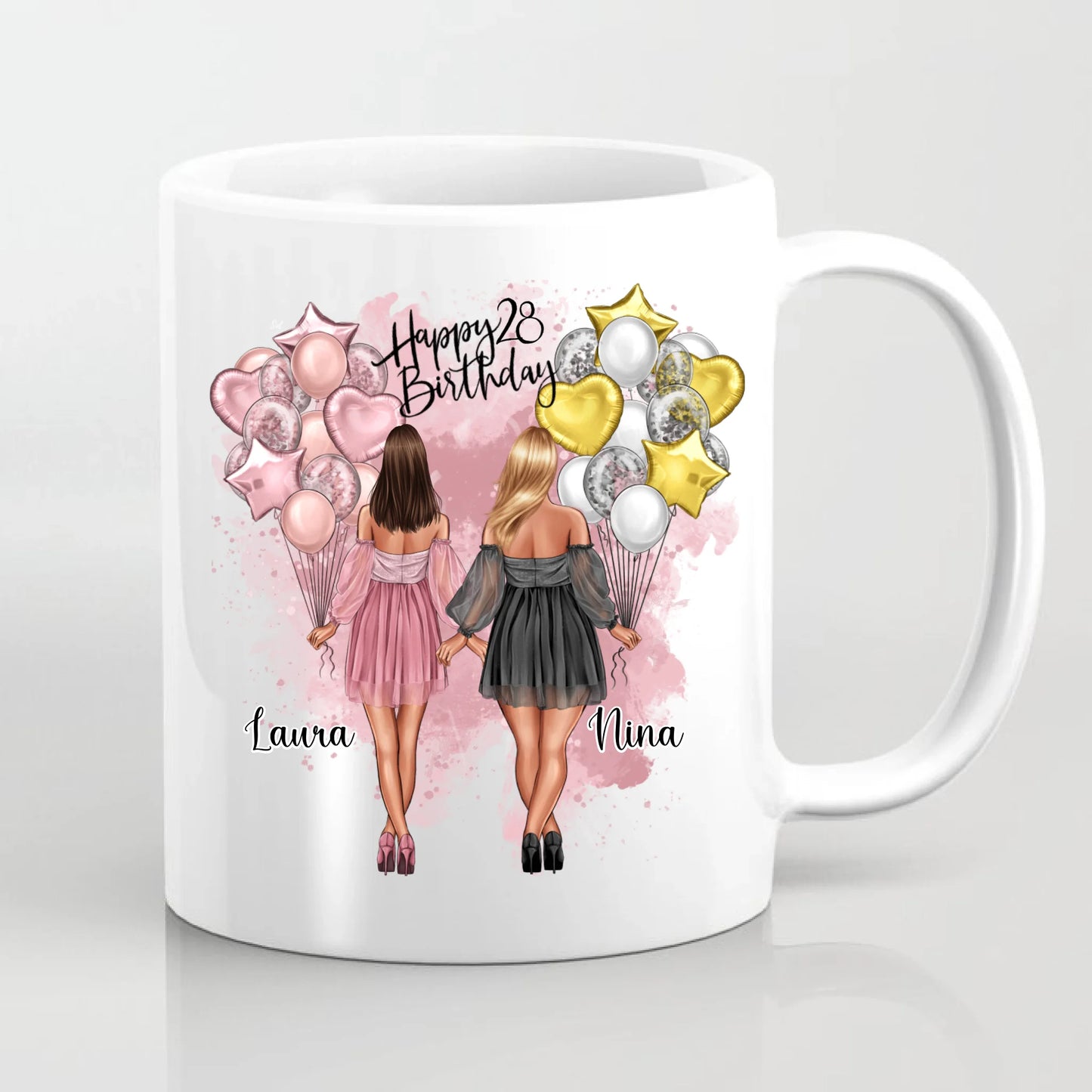 Birthday Freundinnen Personalisiert Tasse / Thermobecher