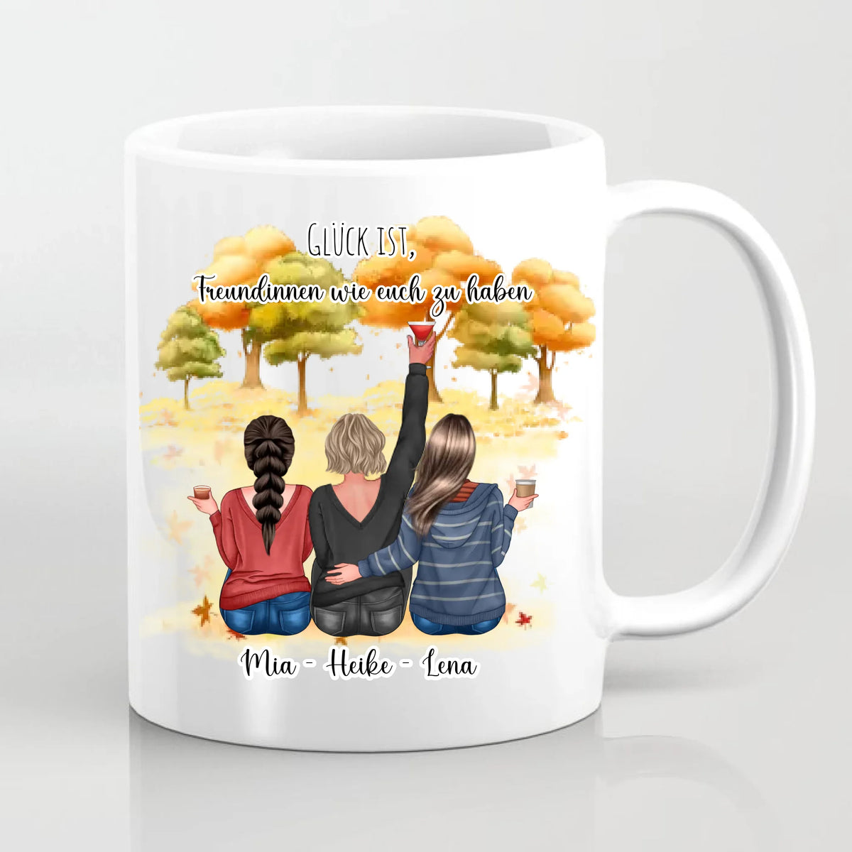 2-3 Freundinnen Tasse / Thermobecher Personalisiert