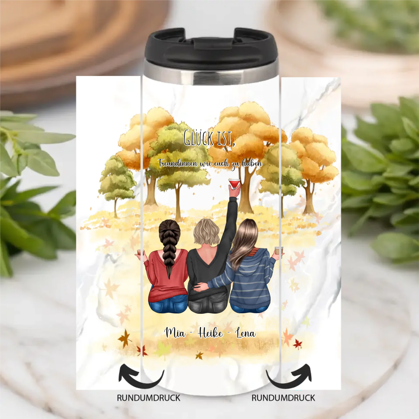 2-3 Freundinnen Tasse / Thermobecher Personalisiert
