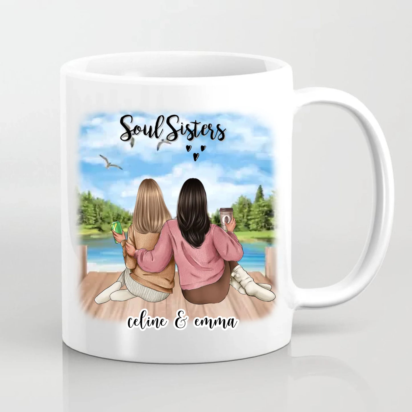 2-3 Freundinnen Tasse / Thermobecher Personalisiert