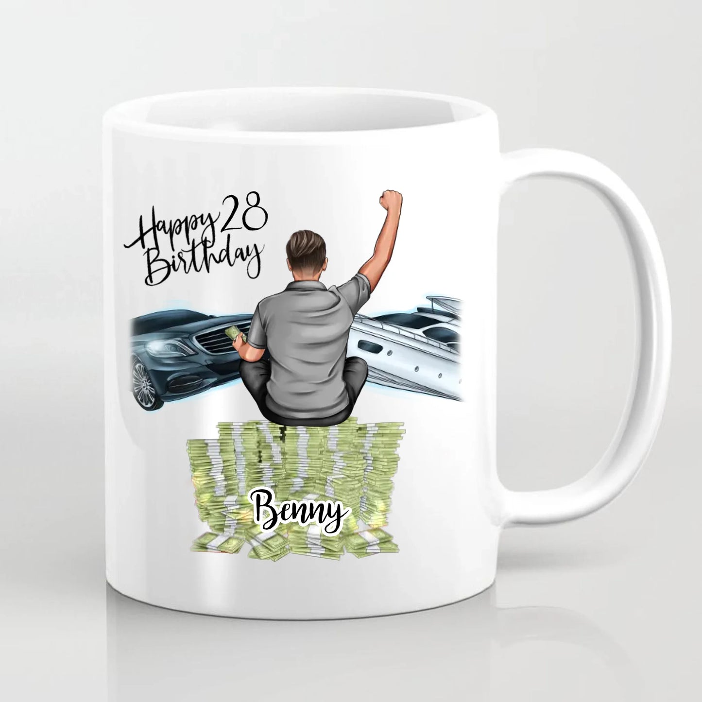 Mann Geburtstag Tasse / Thermobecher Personalisiert