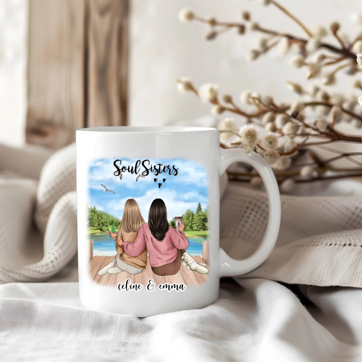 2-3 Freundinnen Tasse / Thermobecher Personalisiert