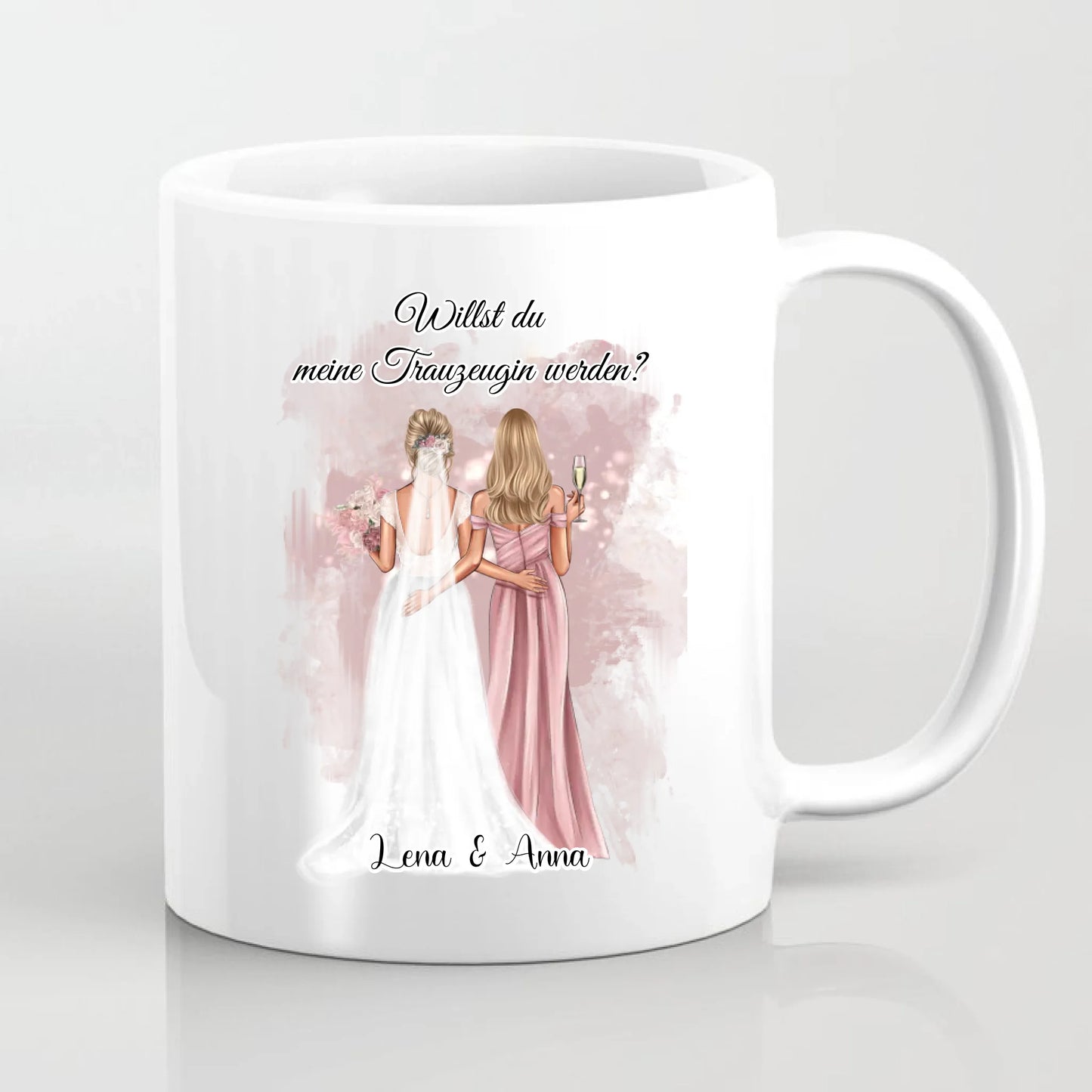 Braut & Trauzeugin Tasse / Thermobecher